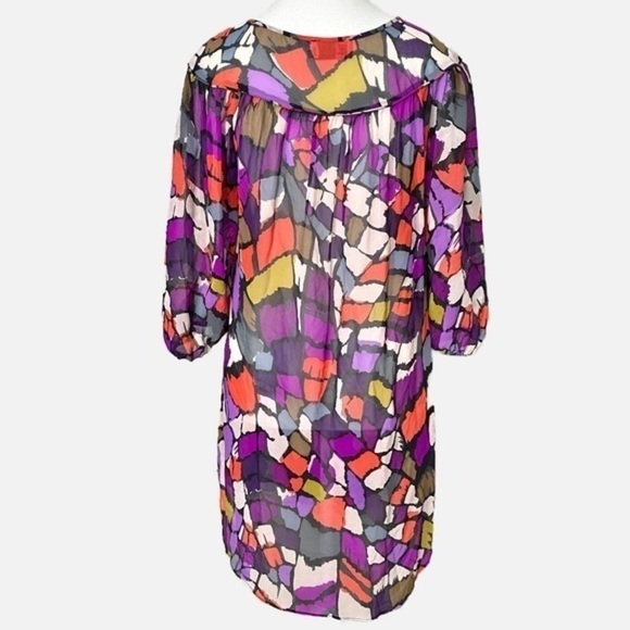 Alice‎ & Trixie 100% Silk Colorful Abstract Tunic - Picture 2 of 8